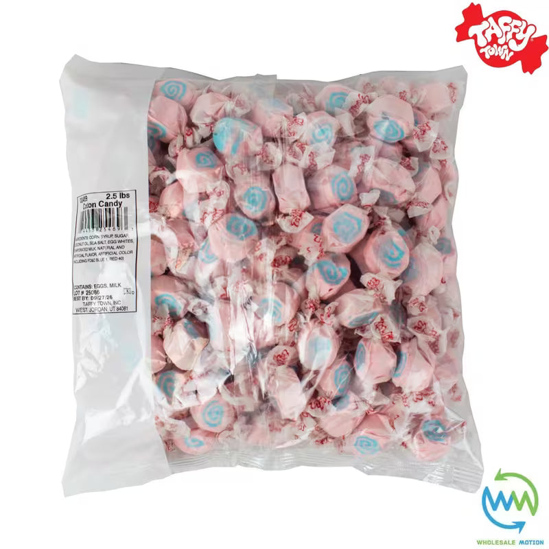 COTTON CANDY SALT WATER TAFFY Sweets SOFT CANDY Taffies SWEET Chewy Retro Party WRAPPED Fruity SWEET Candy Gummy Jelly Snack Fruit Taffies Toffees Gummies Jellies GIFT Snack TREAT Wedding Favour Party Bag Filler