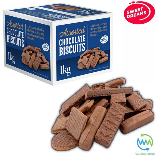 CHOCOLATE BROKEN BISCUIT ASSORTMENT BOX Sweet Dreams HUGE BIG VALUE 1kg BOXES Snack Biscuits Cookie Cooky