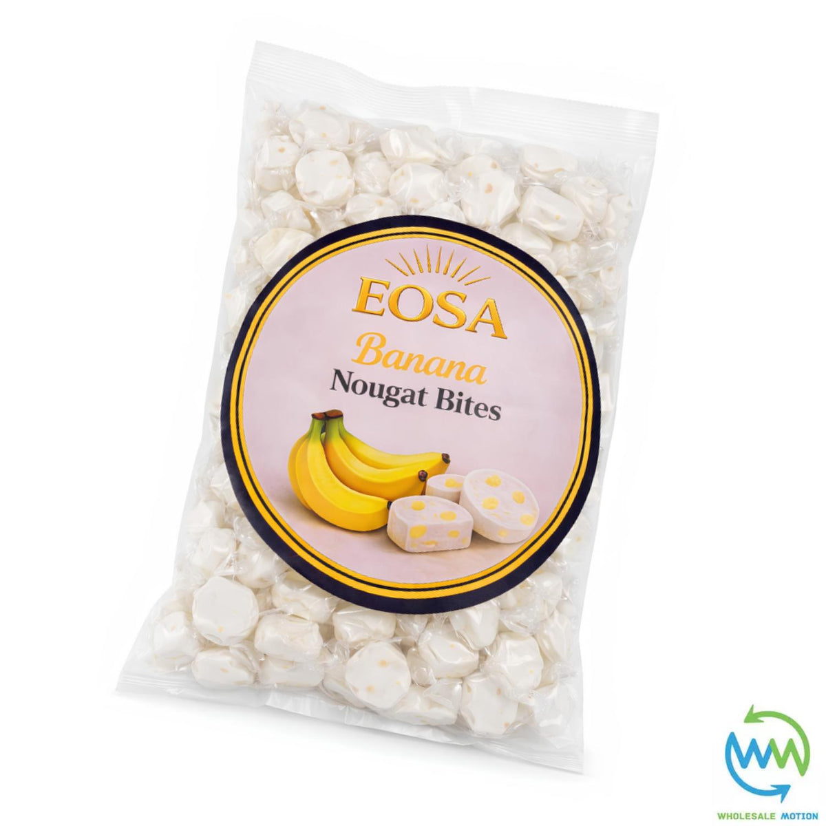 BANANA NOUGAT BITES Sweets SOFT CANDY SWEET Chewy Retro Party INDIVIDUALLY WRAPPED SWEET Candy NOUGAT Snack Fruit Gummy Jelly Gummies Jellies