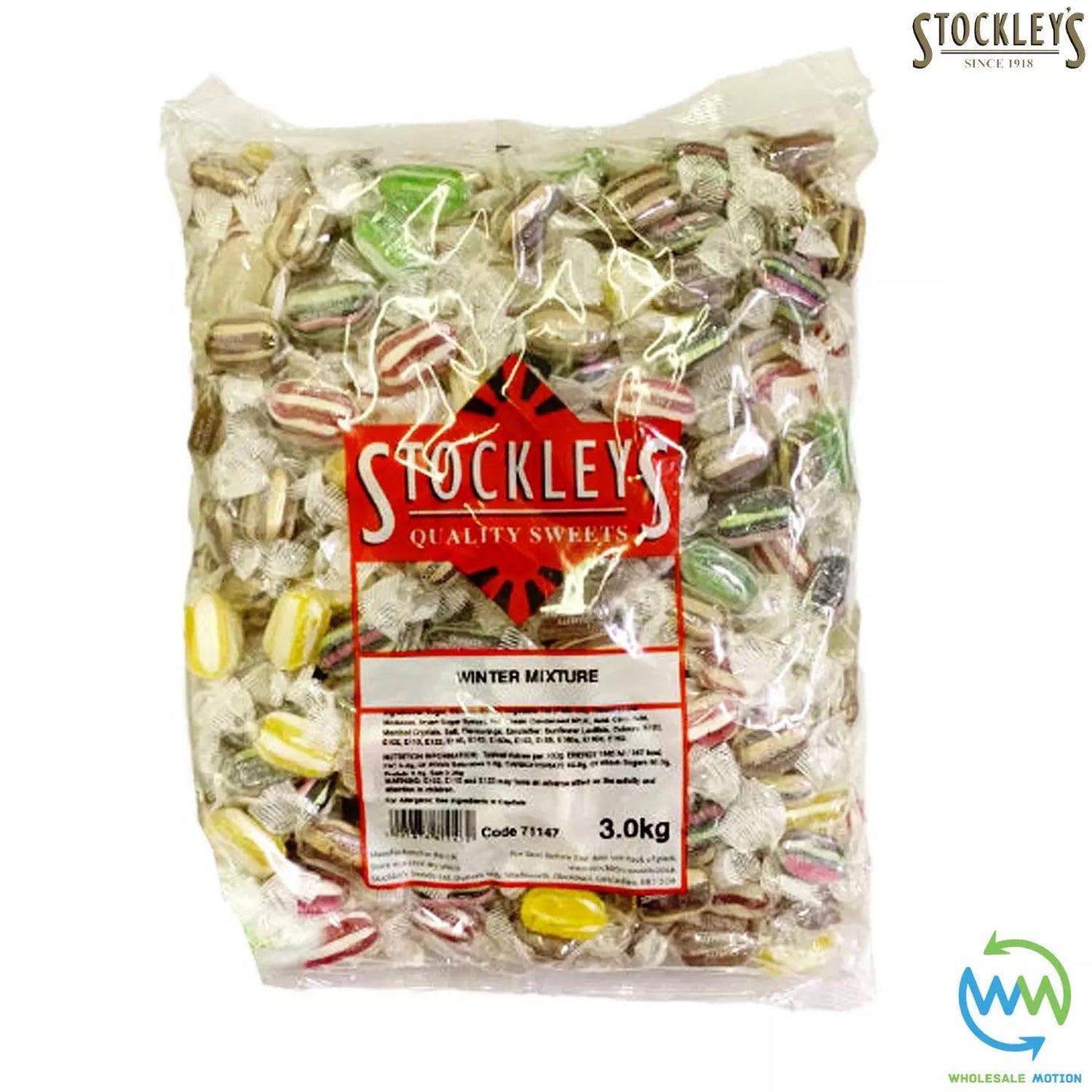 Stockleys WINTER MIX Sweet HARD BOILED Retro CANDY Party INDIVIDUALLY WRAPPED UK