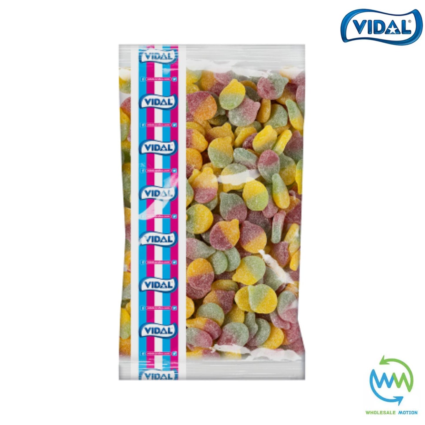 Vidal SOUR APPLES Sweets GUMMY Candy JELLIES Gummies Candies Fruity SOURLY SUGAR COATED Apple Fruit PICK N MIX Snack Treat CANDIES Wedding GIFT Favour Party Bag Filler