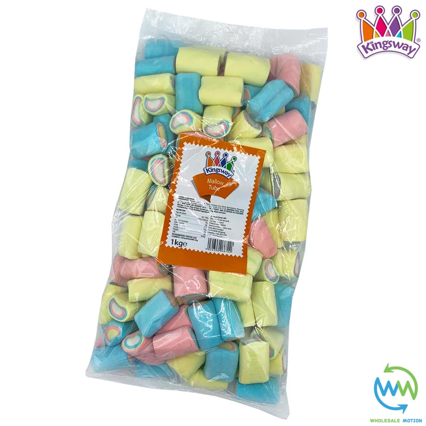 MALLOW TUBES Sweets VANILLA MARSHMALLOWS Gummy Candy MARSHMALLOW Tube Jelly GUMMIES Jellies Mallows Vanilla Snack Kingsway PICK N MIX UK