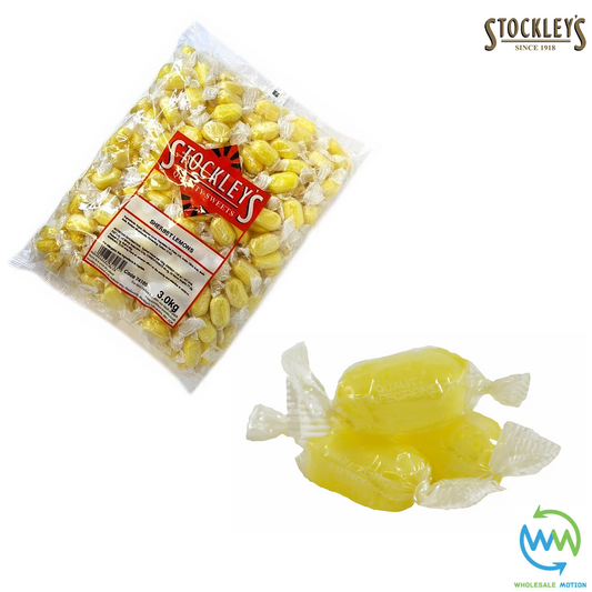 SHERBET LEMONS Stockleys INDIVIDUAL Wrapped SWEETS Portion LEMON FLAVOUR UK