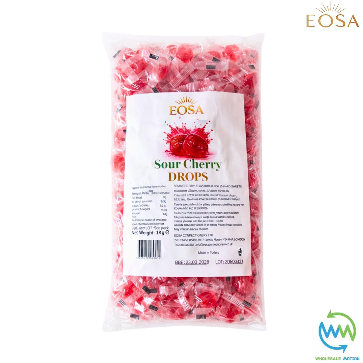 SOUR CHERRY DROPS Sweets CANDY Candies HARD BOILED Sweet INDIVIDUALLY WRAPPED Cherries Drop Retro TRADITIONAL Party Bag Filler Treat Snack Fruit Fruity Wedding Favour Gift