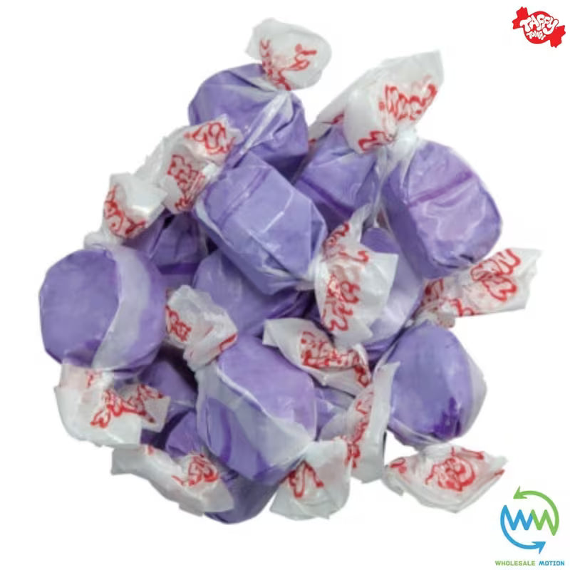 GRAPE SALT WATER TAFFY Sweets SOFT CANDY Taffies SWEET Chewy Retro Party WRAPPED Fruity SWEET Candy Gummy Jelly Snack Fruit Taffies Toffees Gummies Jellies GIFT Snack TREAT Wedding Favour Party Bag Filler