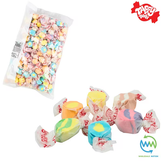 TROPICAL MIX SALT WATER TAFFY Sweets SOFT CANDY Taffies SWEET Chewy Retro Party INDIVIDUALLY WRAPPED Fruity SWEET Candy Gummy GUMMIES Jelly Jellies Snack Fruit Taffies Toffees