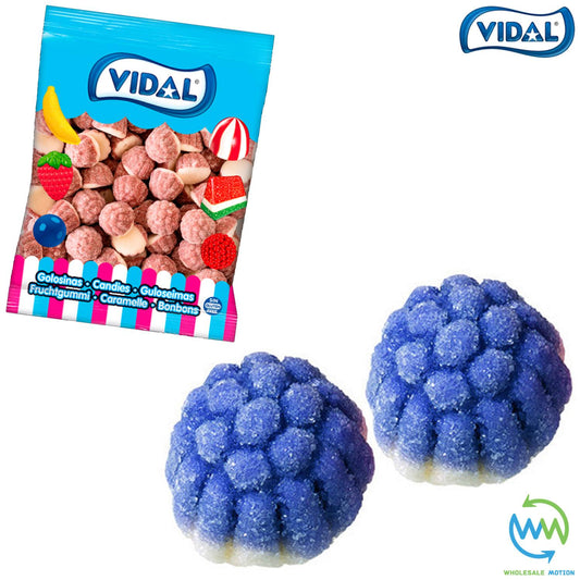 FIZZY BERRY KISSES Sweets GUMMY Candy Jelly BLACKBERRY Fruity GUMMIES Vidal PICK N MIX Jellies Berries Snack Sugar Coated