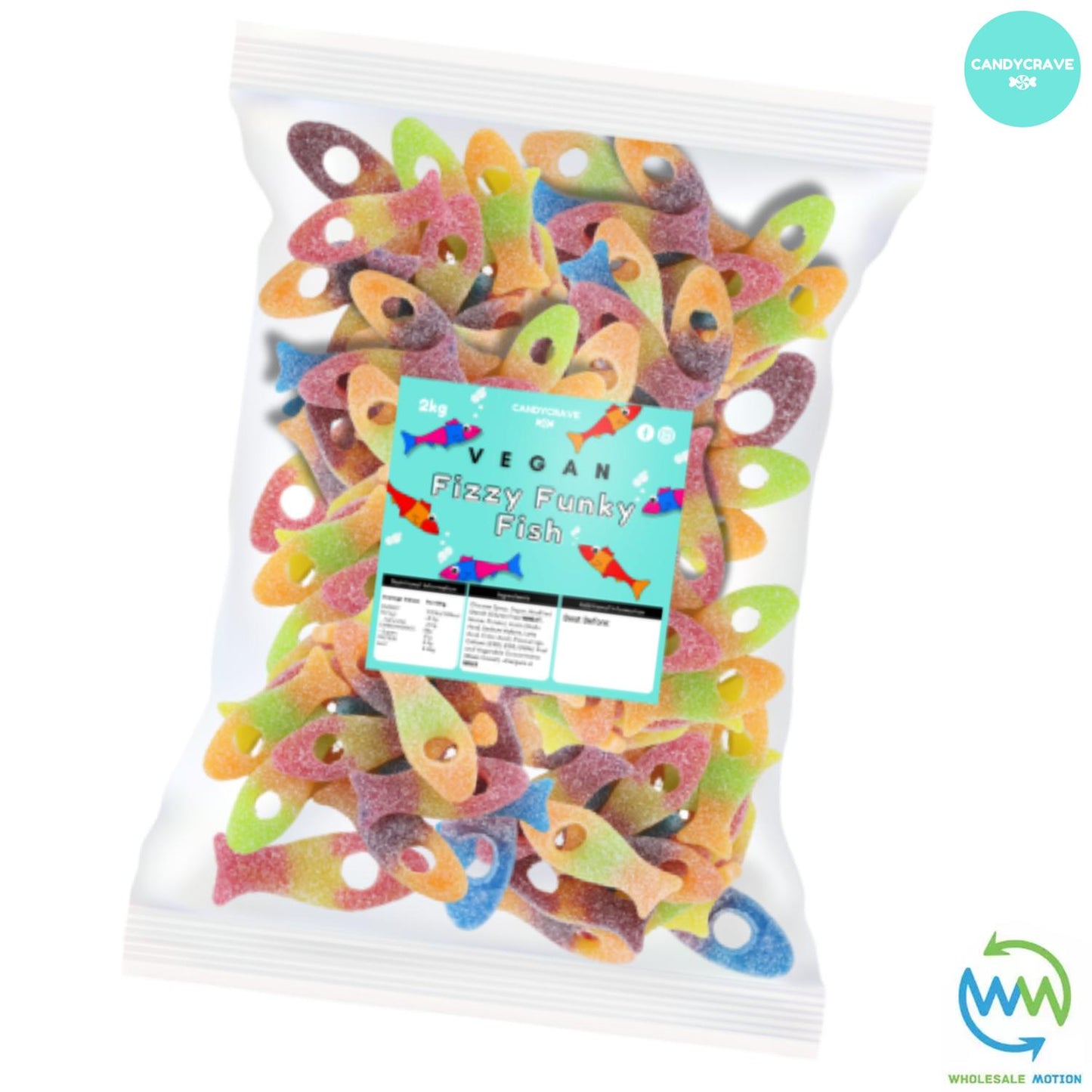 FIZZY FUNKY FISH Sweets GUMMY Jelly CANDY Jellies GUMMIES Sugar Coated FRUITY Fruit Snack WEDDING GIFT Party Bag Filler CANDIES Candycrave PICK N MIX UK Treat