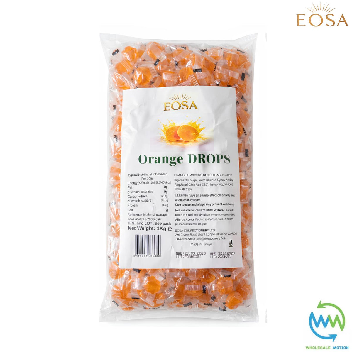 ORANGE DROPS Sweets CANDY Candies HARD BOILED Sweet INDIVIDUALLY WRAPPED Drop Retro TRADITIONAL Party Bag Filler Treat Snack Fruit Fruity Wedding Favour Gift