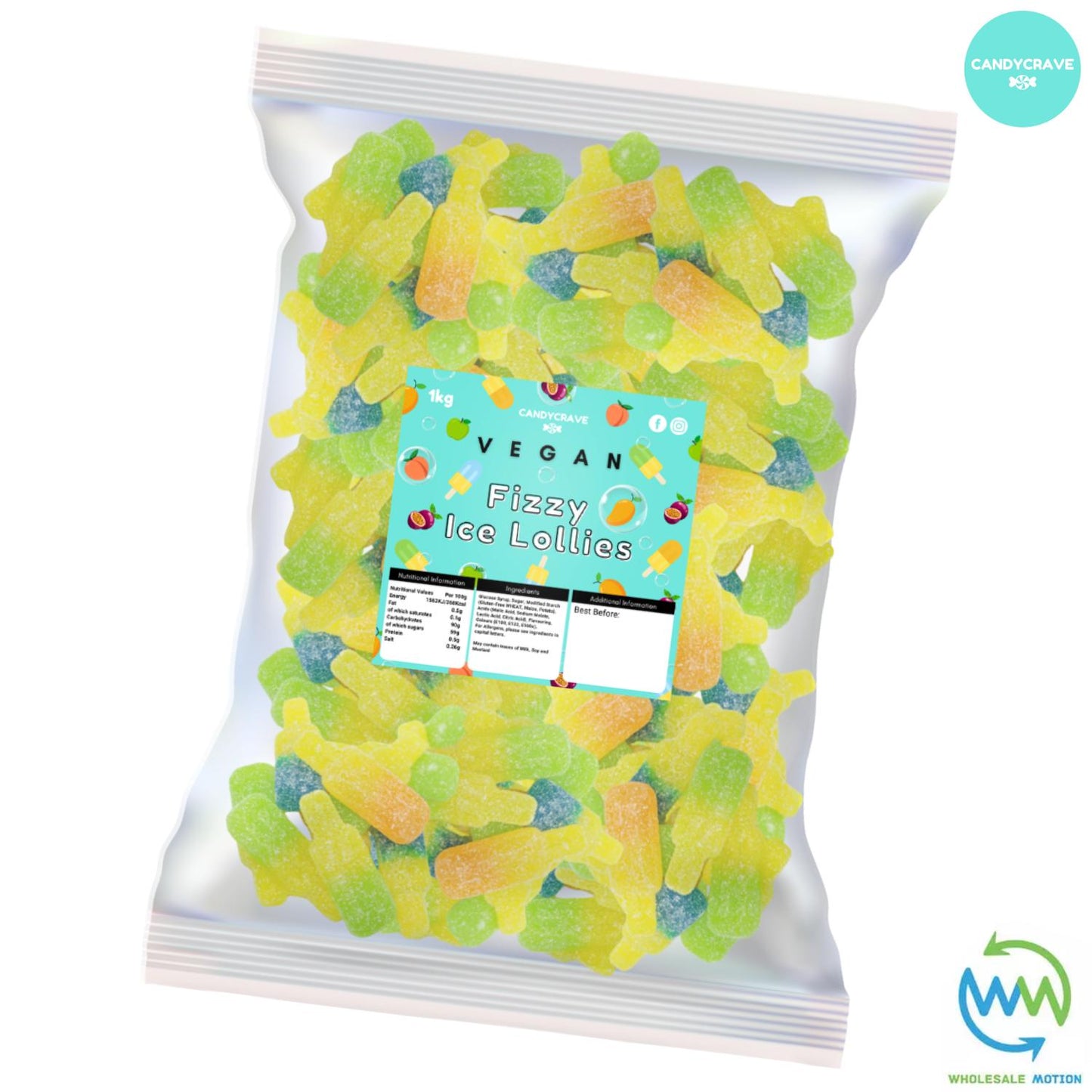 FIZZY ICE LOLLIES Sweets CANDY Jelly GUMMY Jellies GUMMIES Sugar Coated Snack Lolly LOLLIPOP Lollipops Summer WEDDING GIFT Party Bag Filler CANDIES Candycrave PICK N MIX UK Treat