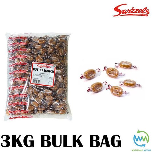 3KG BULK BAG Swizzels BUTTERSCOTCH Sweets INDIVIDUAL WRAPPED 7g OVAL Retro CANDY Kids Party Retro CANDY UK Snack SWIZZELS