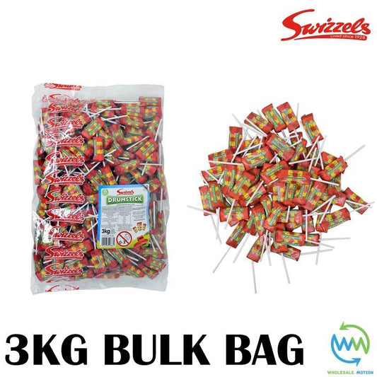 3KG BULK BAG Swizzels DRUMSTICK Lollies Individual Wrapped SWEETS CHEW Retro CANDY UK Lolly Snack Chewy SWIZZELS