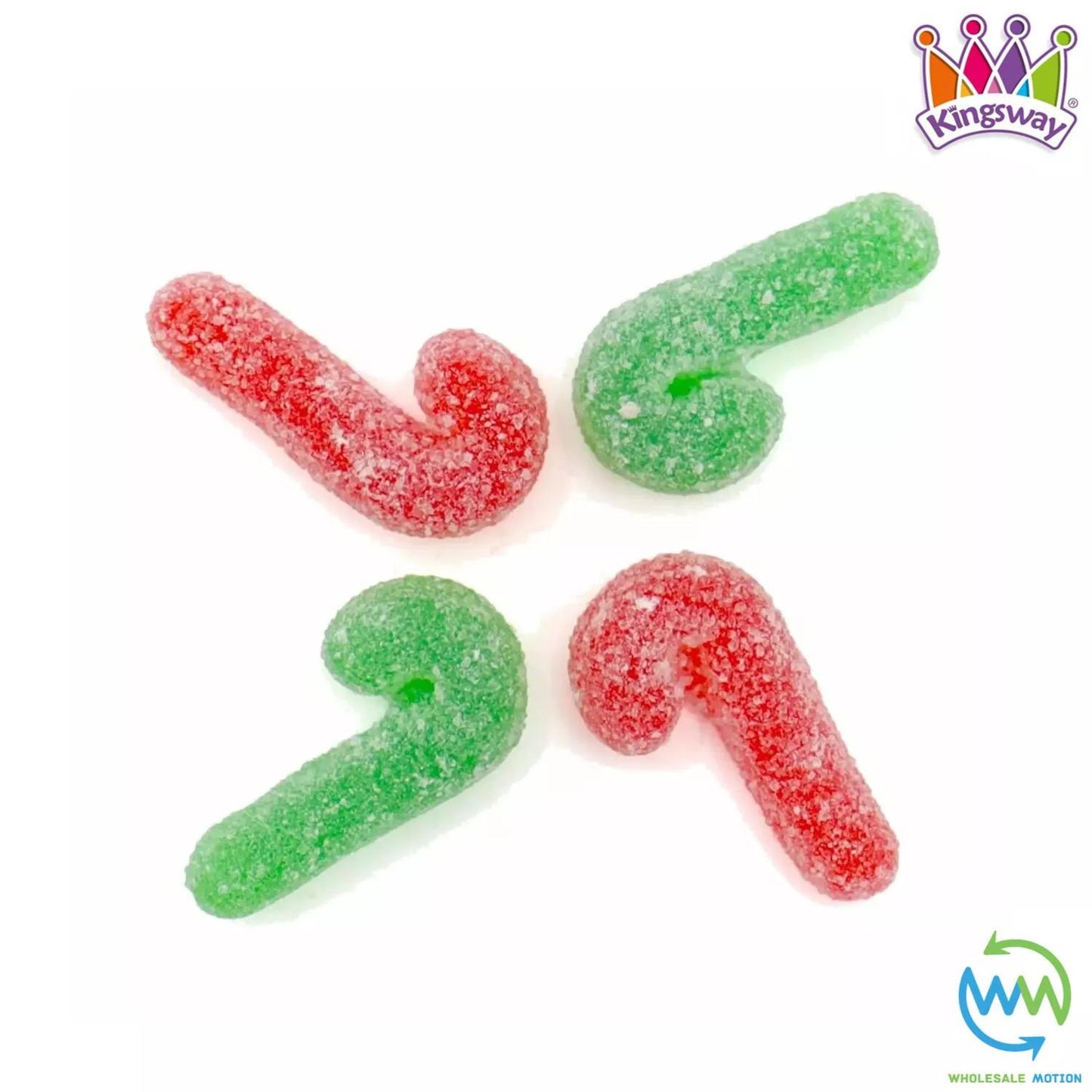 Christmas JELLY CANDY CANES Sweets KINGSWAY Sugared Gummy XMAS Cane Gummies Jellies PICK N MIX