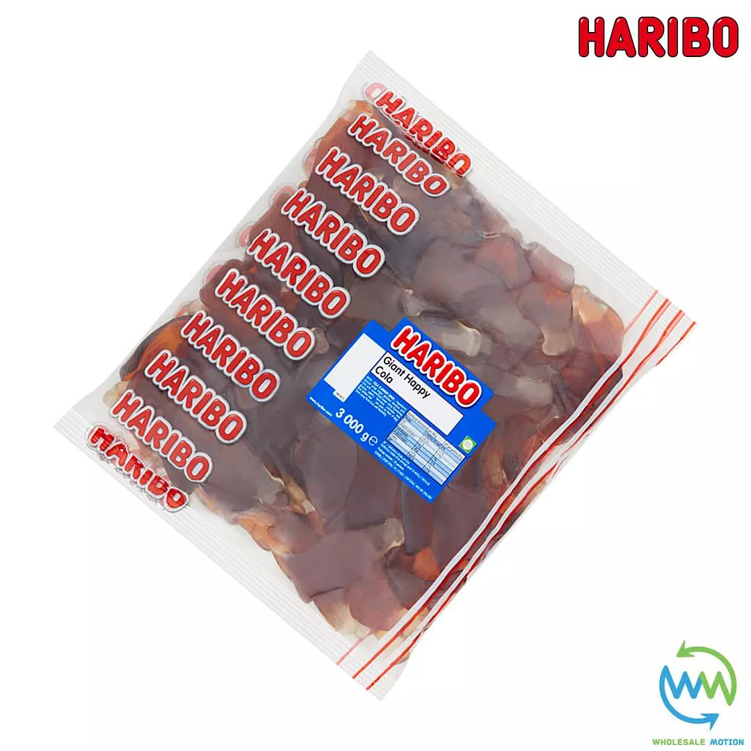 3KG BULK BAG - HARIBO GIANT COLA BOTTLES Sweets GUMMY Candy WEDDING Favours GIFT PICK N MIX UK Jellies JELLY Snack Candies Gummies Retro Happy Colas