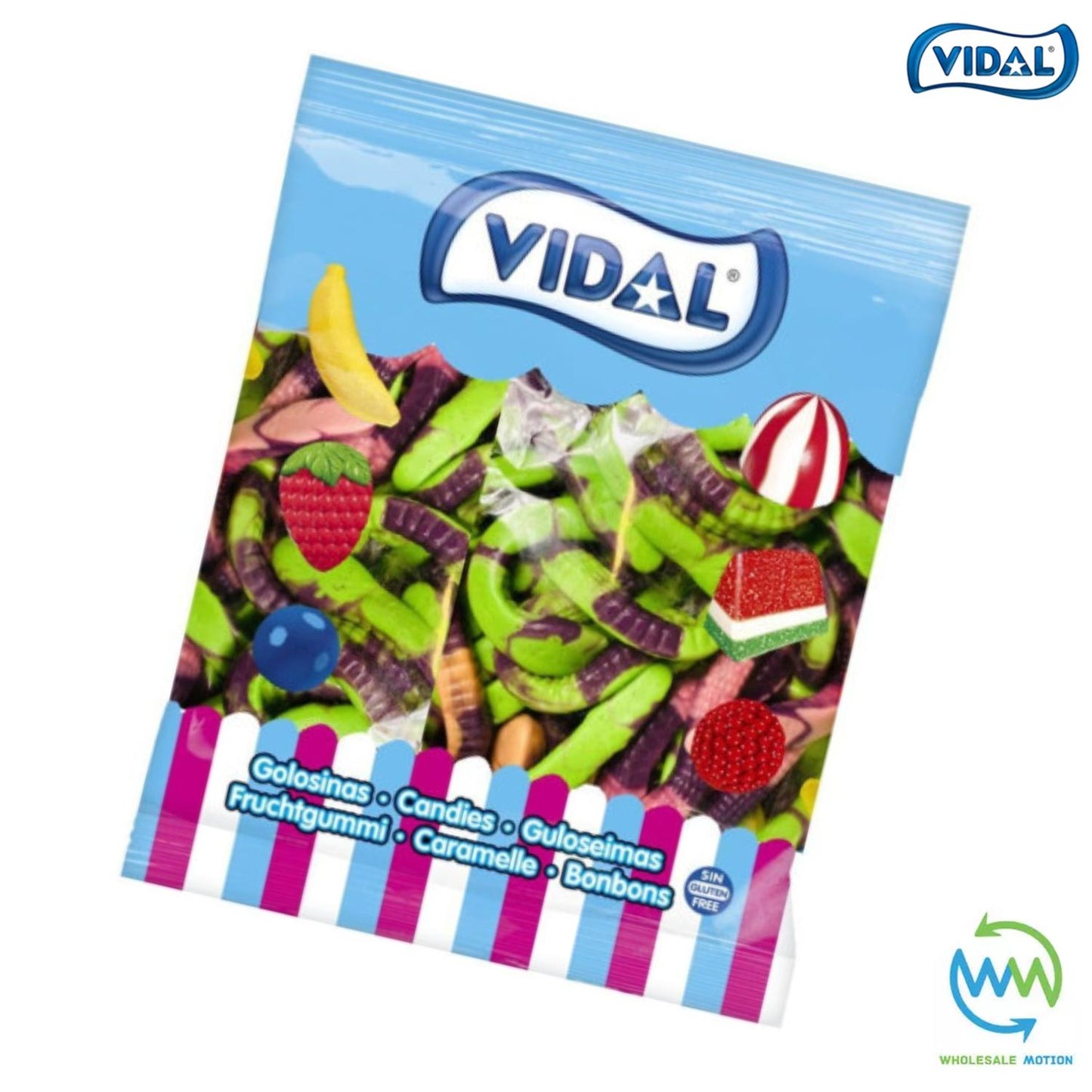 JELLY ANACONDAS Sweets GUMMY Candy Snake FRUITY Jellies GUMMIES Candies SNAKES Fruit Vidal PICK N MIX UK Food Snack Party Bag Filler Gift
