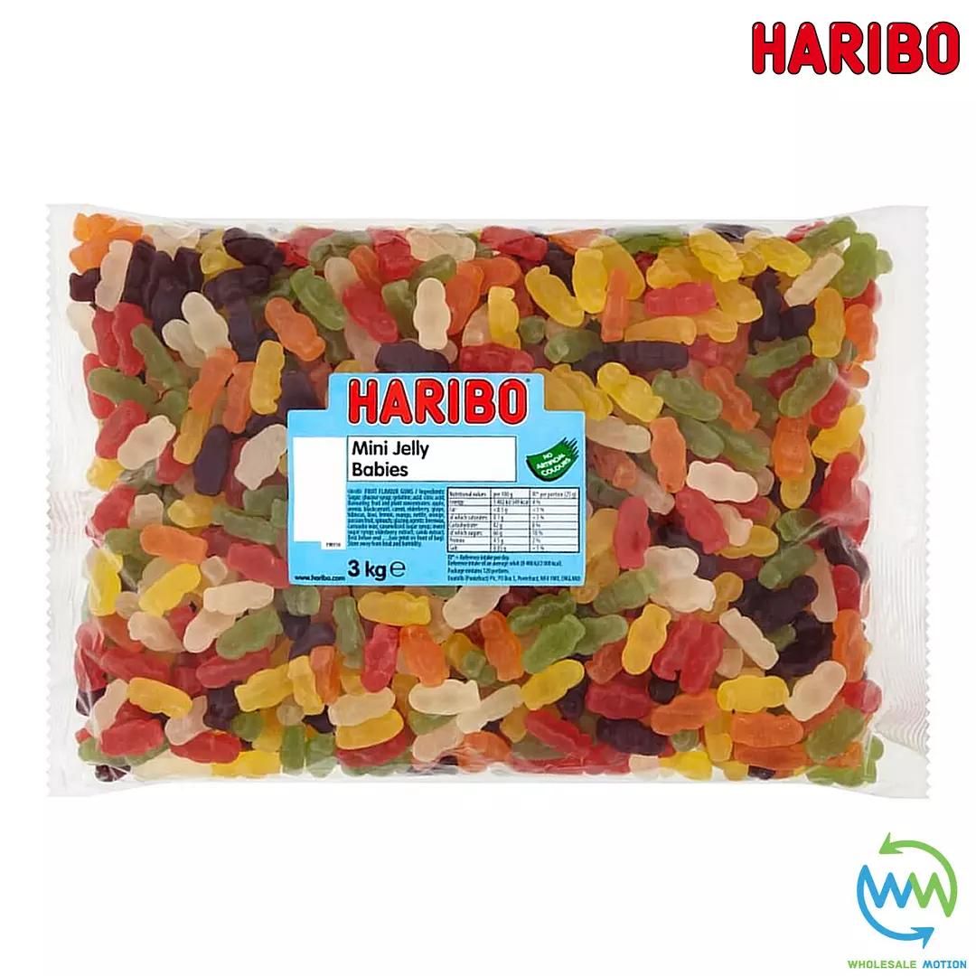 3KG BULK BAG - HARIBO MINI JELLY BABIES Sweets GUMMY Candy WEDDING Favours GIFT Bear PICK N MIX Candies Snack Gummies Jelly Jellies Retro