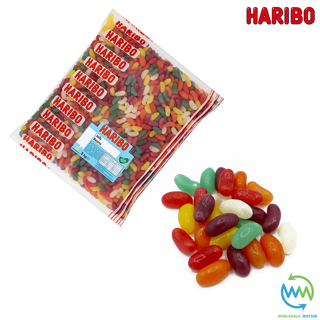 3KG BULK BAG - HARIBO JELLY BEANS Sweets RETRO Fruity WEDDING Favours GIFT Classic PICK N MIX