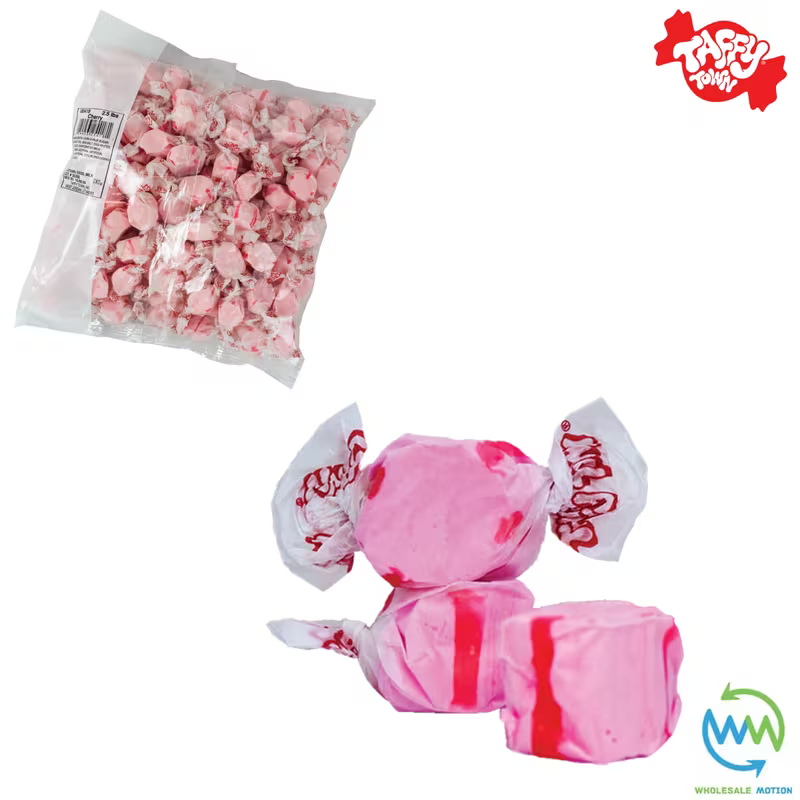CHERRY SALT WATER TAFFY Sweets SOFT CANDY Taffies SWEET Chewy Mint MINTY Retro Party INDIVIDUALLY WRAPPED Fruity SWEET Candy Gummy Jelly GUMMIES Jellies Snack Fruit Taffies Toffees