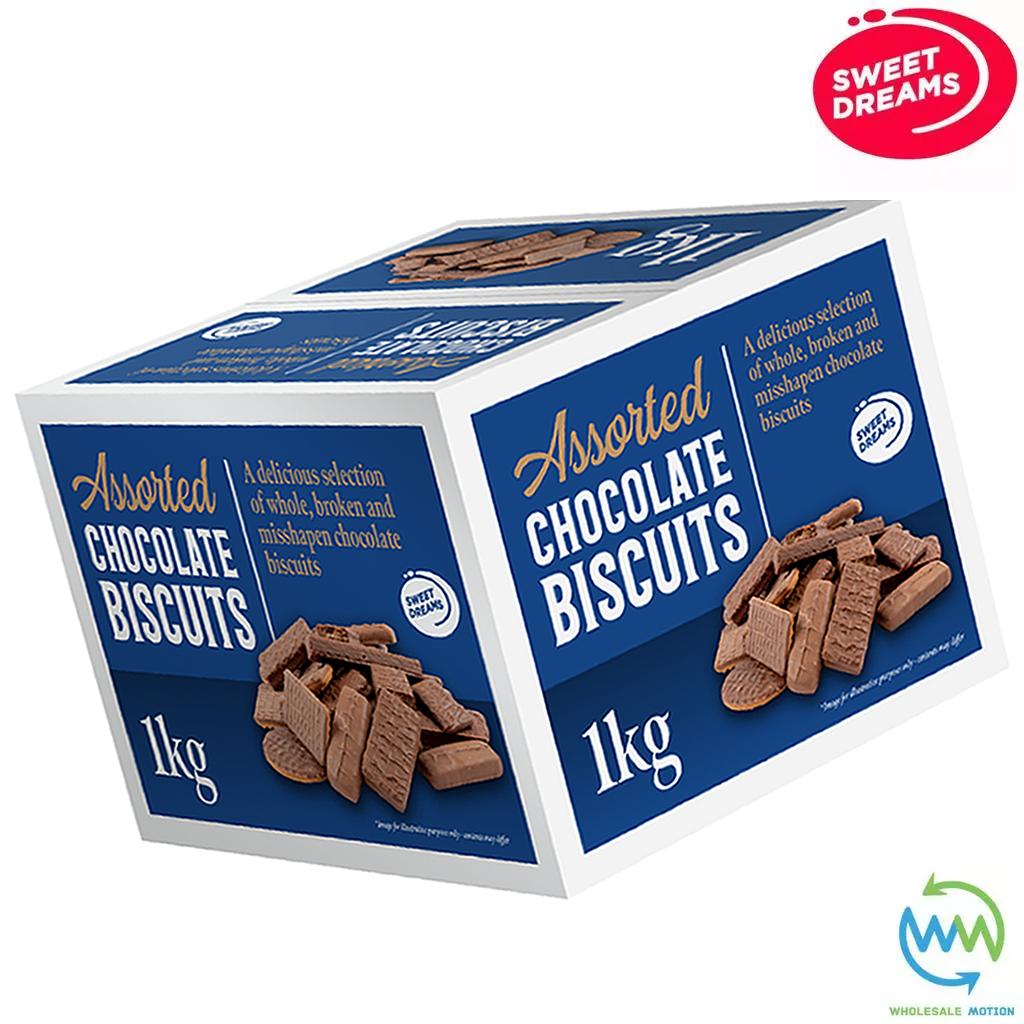 CHOCOLATE BROKEN BISCUIT ASSORTMENT BOX Sweet Dreams HUGE BIG VALUE 1kg BOXES Snack Biscuits Cookie Cooky