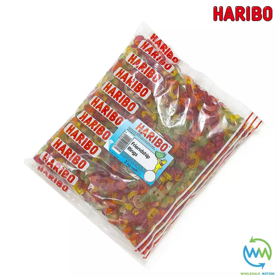 3KG BULK BAG - HARIBO FRIENDSHIP RINGS Sweets GUMMY Candy Jelly WEDDING Favours GIFT PICK N MIX Snack GUMMIES Jellies Candies Retro