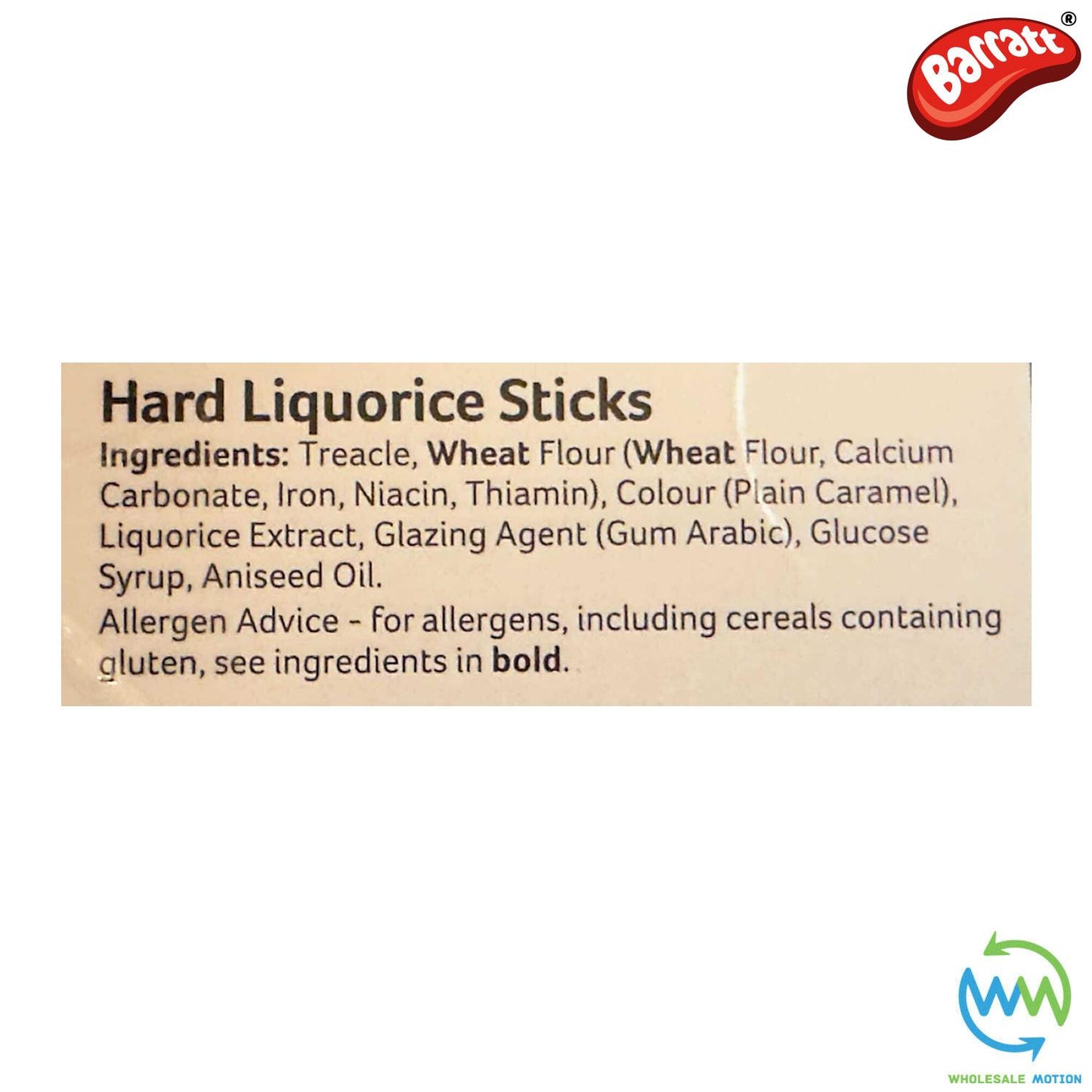 Barratt HARD LIQUORICE STICKS Sweets CANDY Black Gummy Wand Stick Jelly PICK N MIX NEW Snack Gummies Jellies