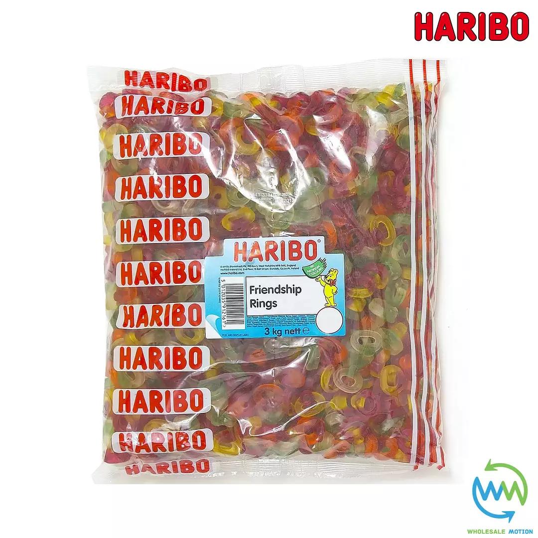 3KG BULK BAG - HARIBO FRIENDSHIP RINGS Sweets GUMMY Candy Jelly WEDDING Favours GIFT PICK N MIX Snack GUMMIES Jellies Candies Retro