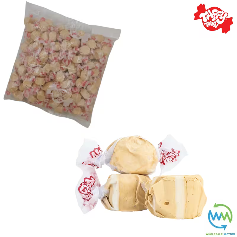 BUTTERSCOTCH SALT WATER TAFFY Sweets SOFT CANDY Taffies SWEET Chewy Retro Party INDIVIDUALLY WRAPPED Fruity SWEET Candy Gummy Jelly GUMMIES Jellies Snack Fruit Taffies Toffees