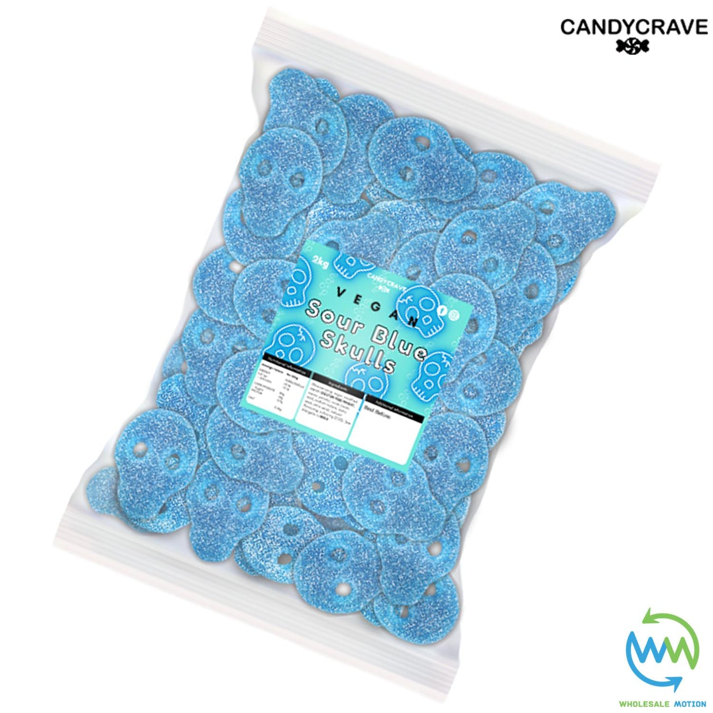 FIZZY BLUE SKULLS Sweets GUMMY Candy HALLOWEEN Jelly Jellies CANDYCRAVE Gummies PICK N MIX Snack Bonbon Sugar