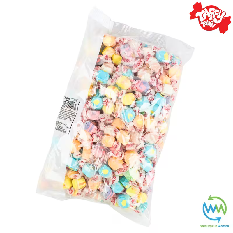 TROPICAL MIX SALT WATER TAFFY Sweets SOFT CANDY Taffies SWEET Chewy Retro Party INDIVIDUALLY WRAPPED Fruity SWEET Candy Gummy GUMMIES Jelly Jellies Snack Fruit Taffies Toffees