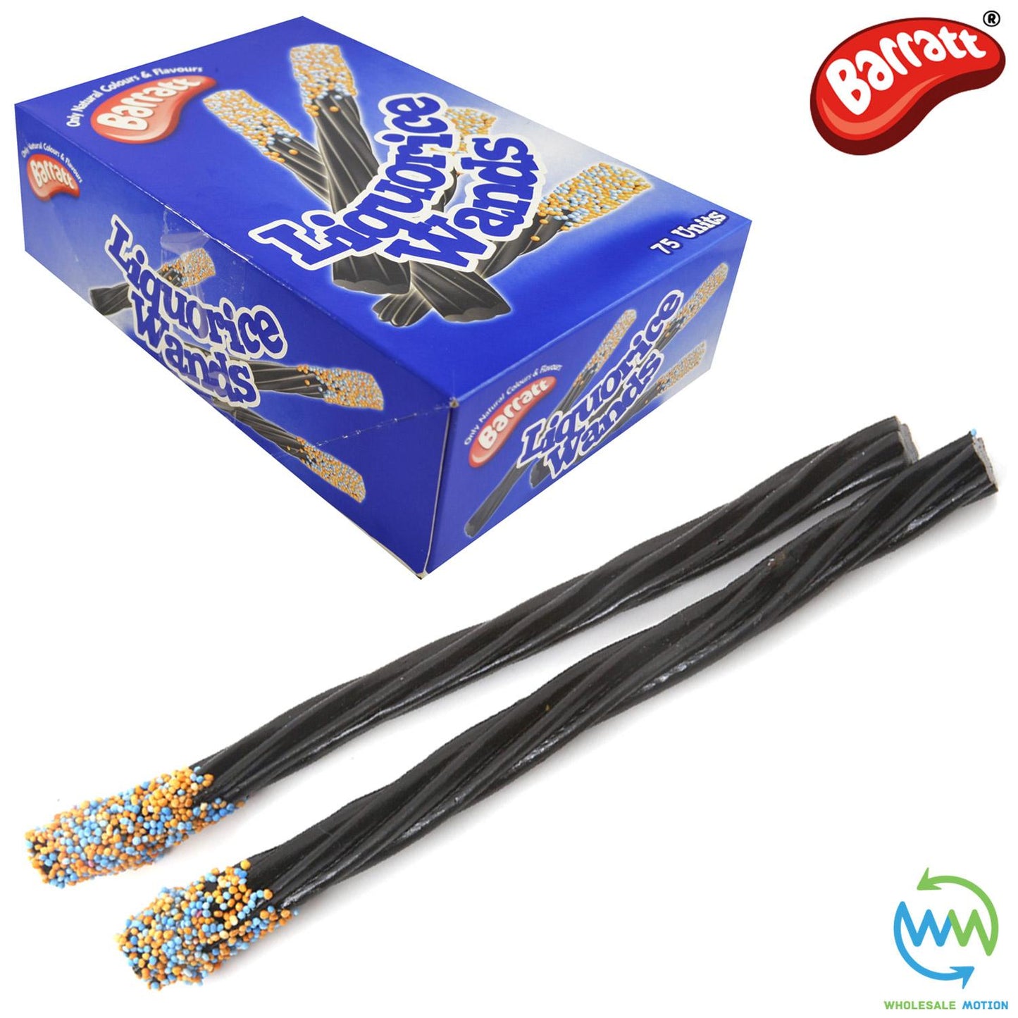 Barratt LIQUORICE WANDS Sweets CANDY Black Gummy Wand Stick Jelly PICK N MIX NEW Snack Gummies Jellies