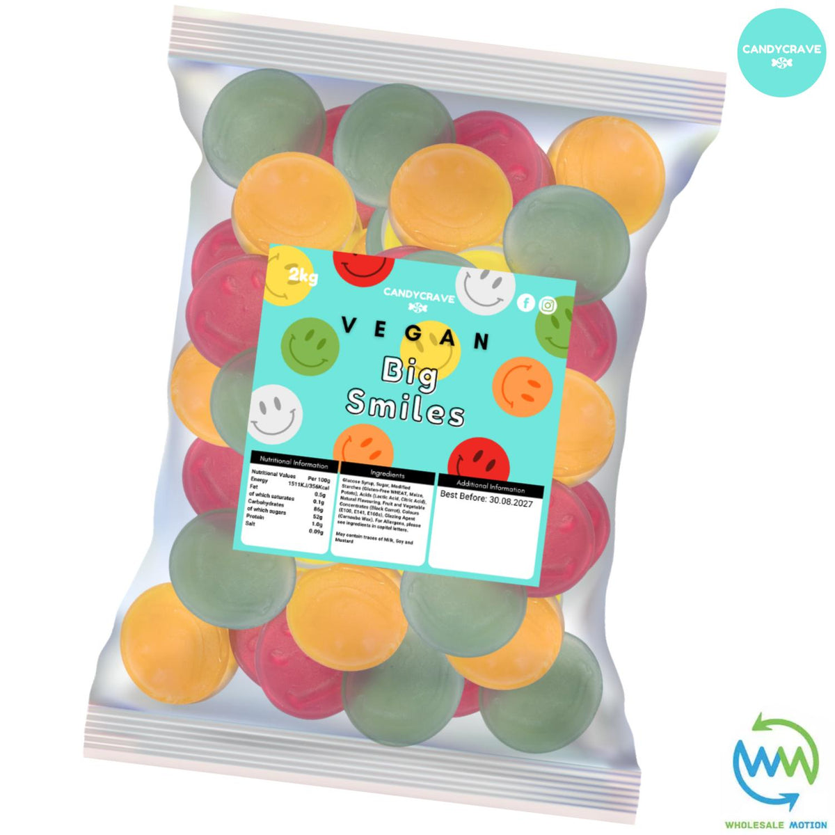 BIG SMILES Sweets CANDY Jelly GUMMY Jellies GUMMIES Fruity FRUIT Snack WEDDING GIFT Party Bag Filler CANDIES Candycrave PICK N MIX UK Treat