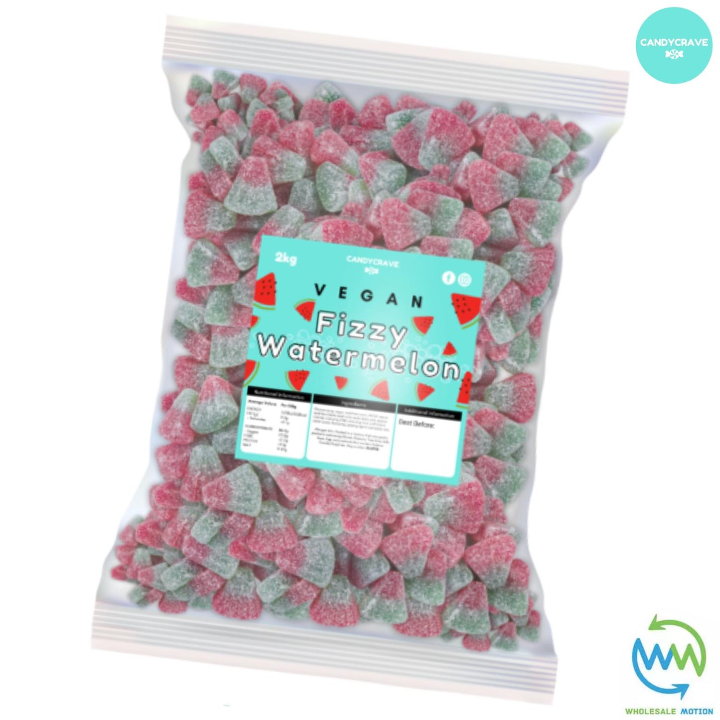 FIZZY WATERMELON Sweets GUMMY Candy SOUR Gummies JELLY Jellies Sugar Coated VEGAN SLICE Candycrave PICK N MIX Wedding Gift Favour PARTY BAY FILLER