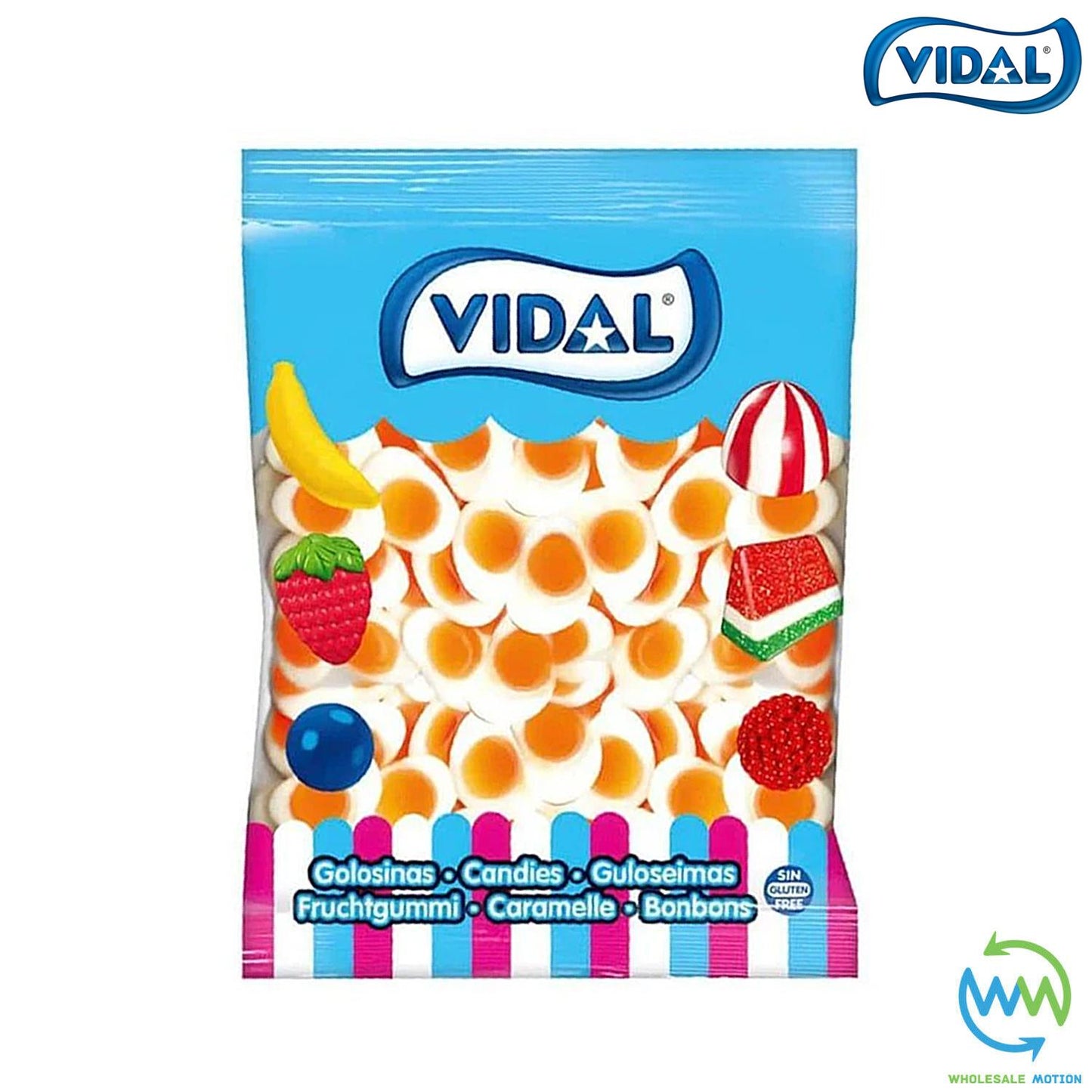 JELLY FILLED EGGS Sweets GUMMY Candy JUMBO Jellies Fruit GUMMIES Vidal PICK N MIX UK Snack Treat Party Bag Filler