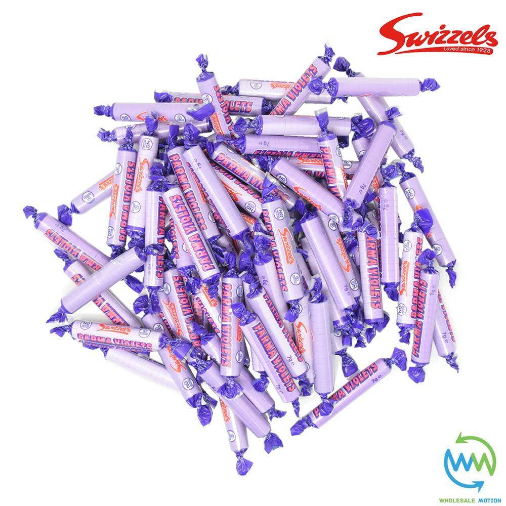 3KG BULK BAG Swizzles PARMA VIOLETS Individual Wrapped 7g SWEETS DISC Retro CANDY Kids Party Snack SWIZZELS
