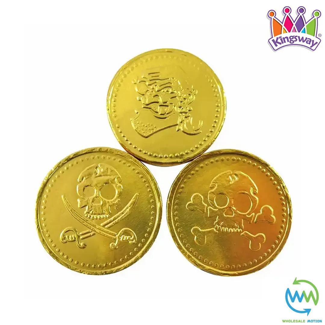 Milk Chocolate PIRATE COINS Christmas FOILED Party Bag XMAS Fillers GOLD Coin Foil UK