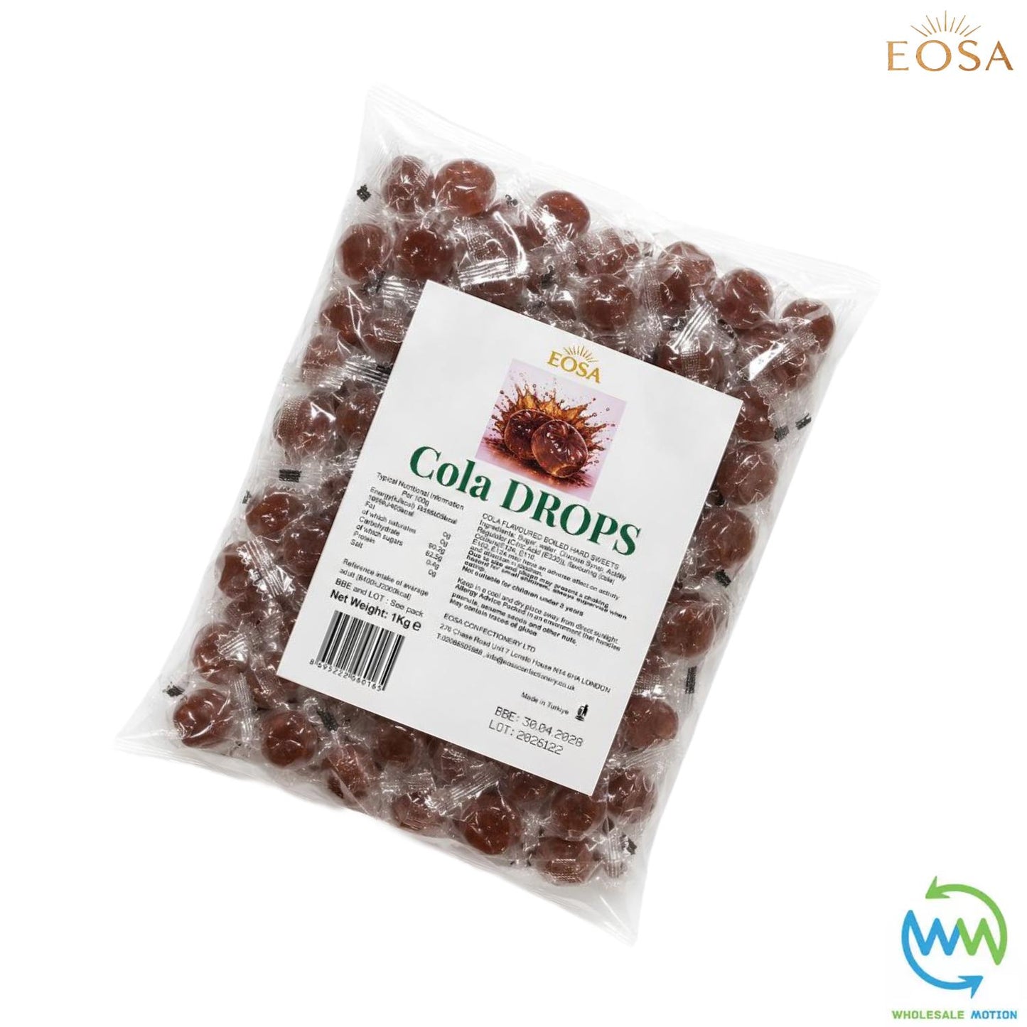 COLA DROPS Sweets CANDY Candies HARD BOILED Cream Fruity Sweet INDIVIDUALLY WRAPPED Drop Retro TRADITIONAL Party Bag Filler Treat Snack Fruit Fruity Wedding Favour Gift