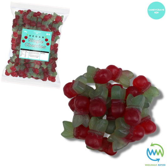 SINGLE CHERRY Sweets GUMMY Candy CHERRIES JELLY Fruit GUMMIES Jellies Candycrave PICK N MIX Candies VEGAN Snack Retro Traditional WEDDING GIFT Party Bag Filler