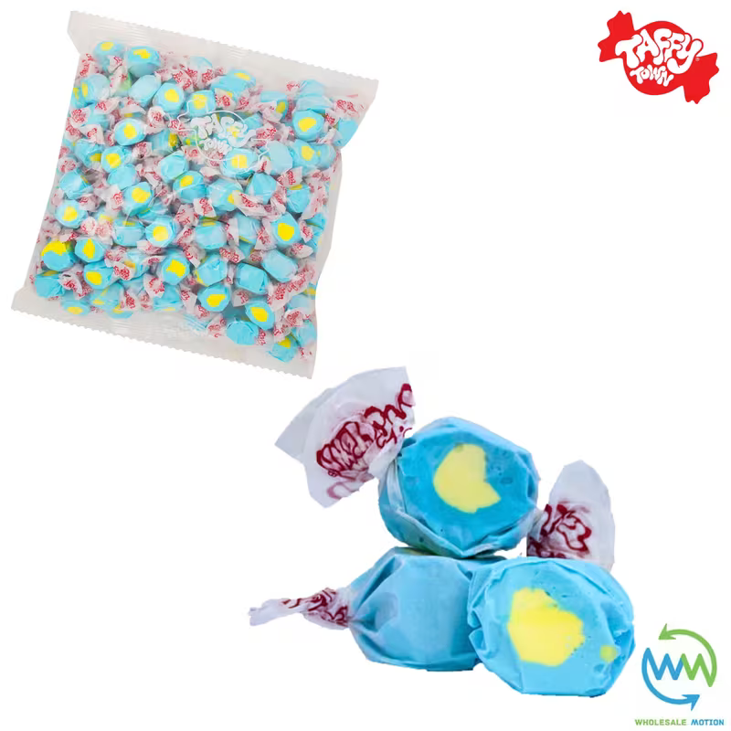 PASSION FRUIT SALT WATER TAFFY Sweets SOFT CANDY Taffies SWEET Chewy Retro Party INDIVIDUALLY WRAPPED Fruity SWEET Candy Gummy Jelly GUMMIES Jellies Snack Fruit Taffies Toffees