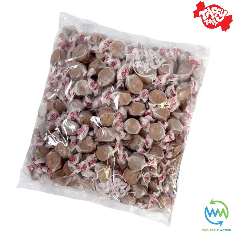 CHOCOLATE SALT WATER TAFFY Sweets SOFT CANDY Taffies SWEET Chewy Retro Party INDIVIDUALLY WRAPPED Fruity SWEET Candy Gummy Gummies Jelly Jellies Snack Fruit Taffies Toffees