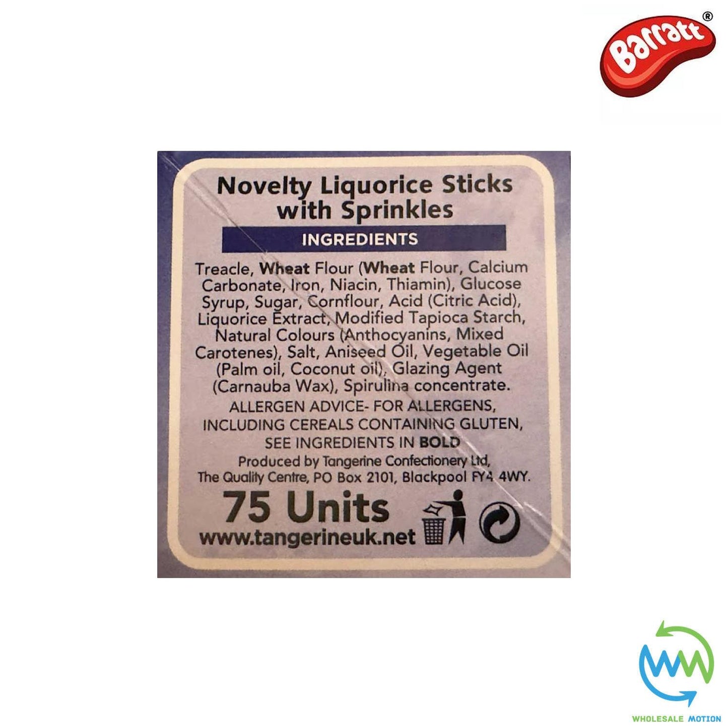 Barratt LIQUORICE WANDS Sweets CANDY Black Gummy Wand Stick Jelly PICK N MIX NEW Snack Gummies Jellies