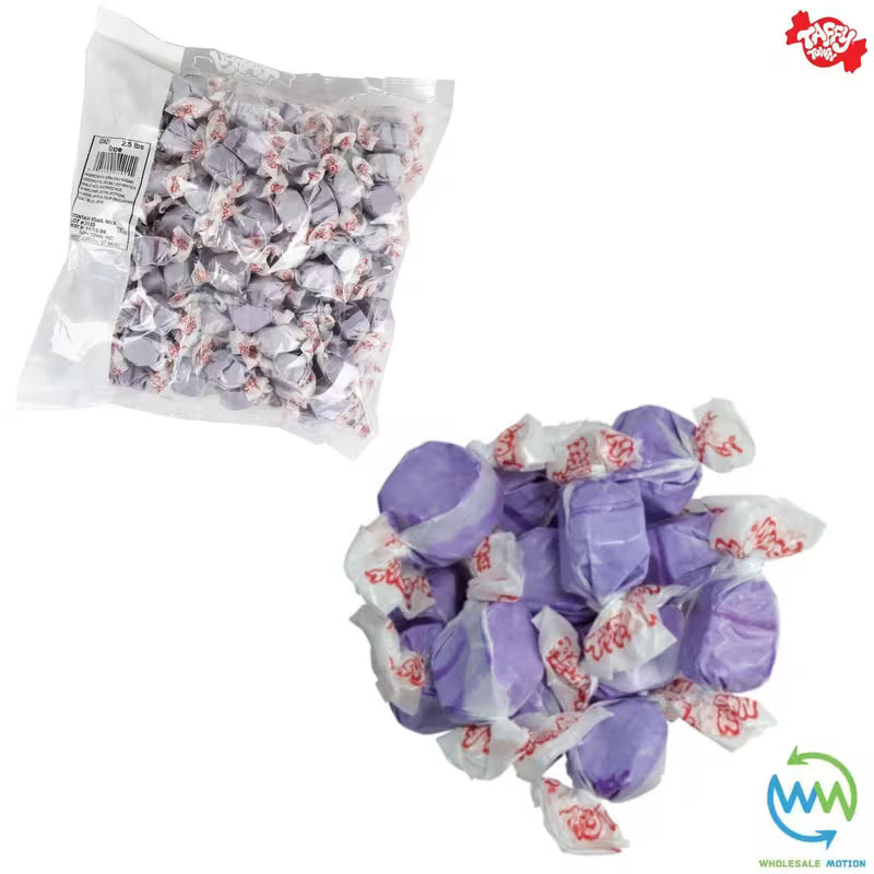 GRAPE SALT WATER TAFFY Sweets SOFT CANDY Taffies SWEET Chewy Retro Party WRAPPED Fruity SWEET Candy Gummy Jelly Snack Fruit Taffies Toffees Gummies Jellies GIFT Snack TREAT Wedding Favour Party Bag Filler