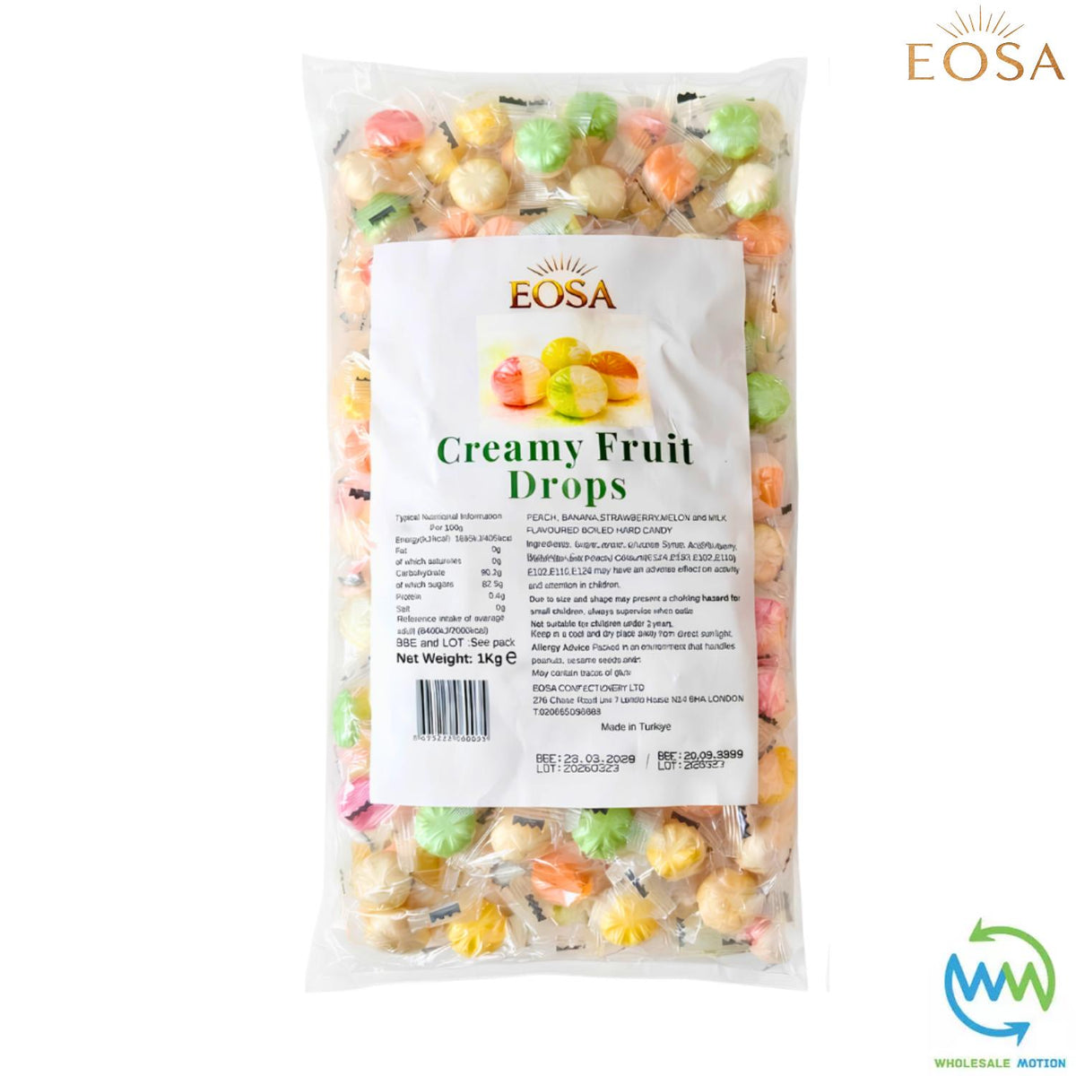 CREAMY FRUIT AND MILK DROPS Sweets CANDY Candies HARD BOILED Cream Fruity Sweet INDIVIDUALLY WRAPPED Drop Retro TRADITIONAL Party Bag Filler Treat Snack Fruit Fruity Wedding Favour Gift