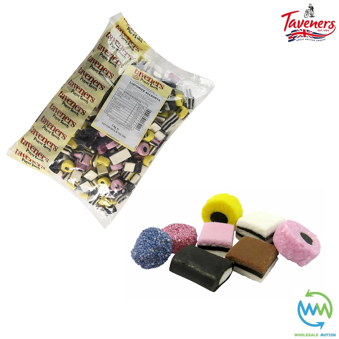 LIQUORICE ALLSORTS Taveners PICK N MIX Flavour MIX Sweets COCONUT Retro CANDY