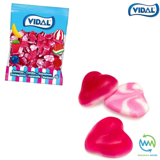 Vidal TWIST HEARTS Sweets GUMMY Candy GUMMIES Jellies Jelly PICK N MIX UK Fruity WEDDING FAVOUR GIFT Valentines Day ANNIVERSARY Food Snack Party Bag Filler Gift