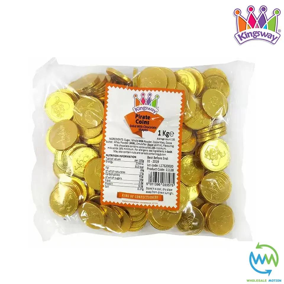 Milk Chocolate PIRATE COINS Christmas FOILED Party Bag XMAS Fillers GOLD Coin Foil UK