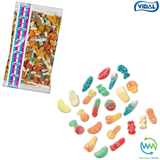 FIZZY JELLY MIX Sweets GUMMY Candy JELLIES Gummies Fruity SUGAR COATED Vidal PICK N MIX Snack Treat Multicoloured CANDIES Wedding GIFT Favour Party Bag Filler