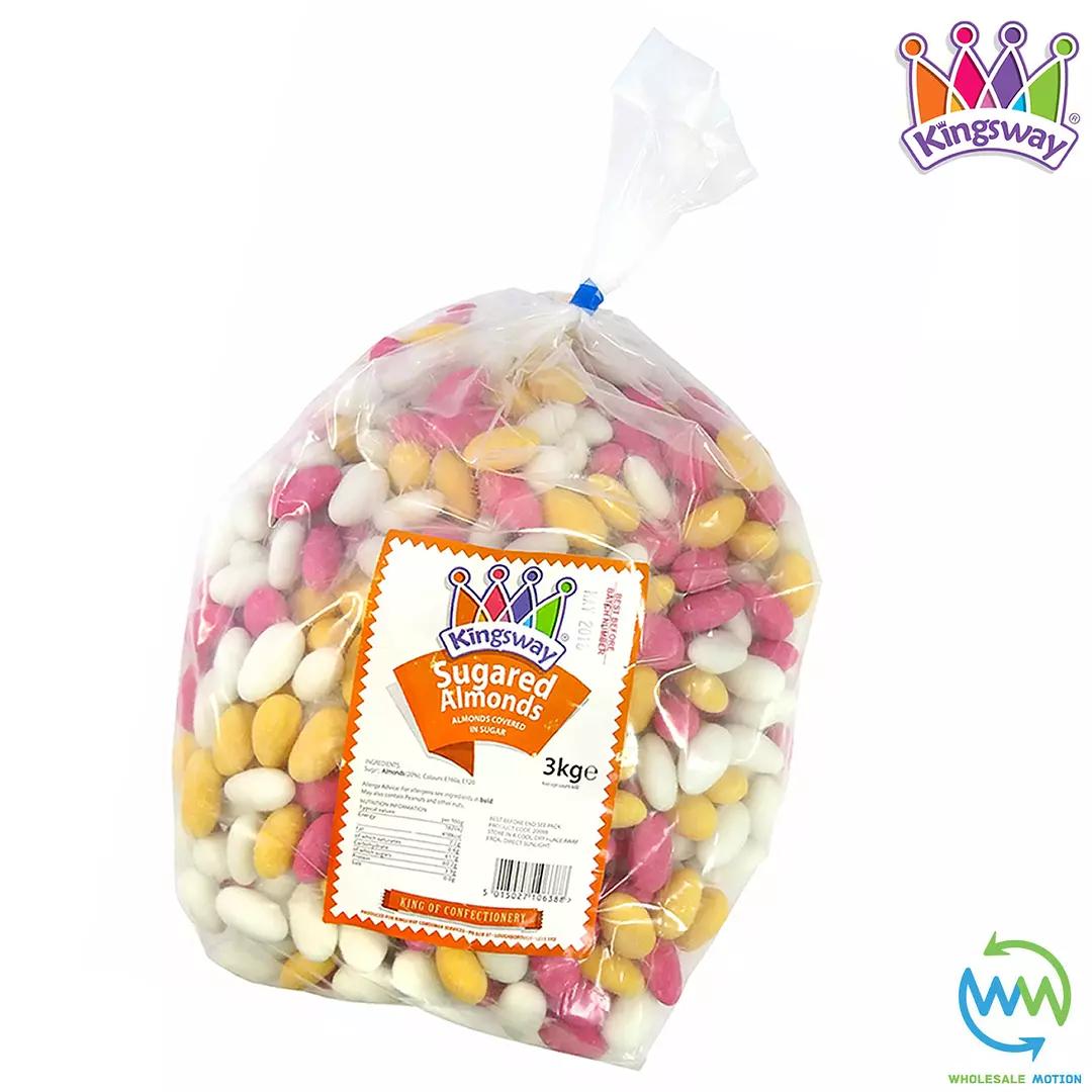 SUGARED ALMONDS Sweets RETRO Candy ALMOND Crunchy SHELL Kingsway NUT Multicoloured PICK N MIX UK
