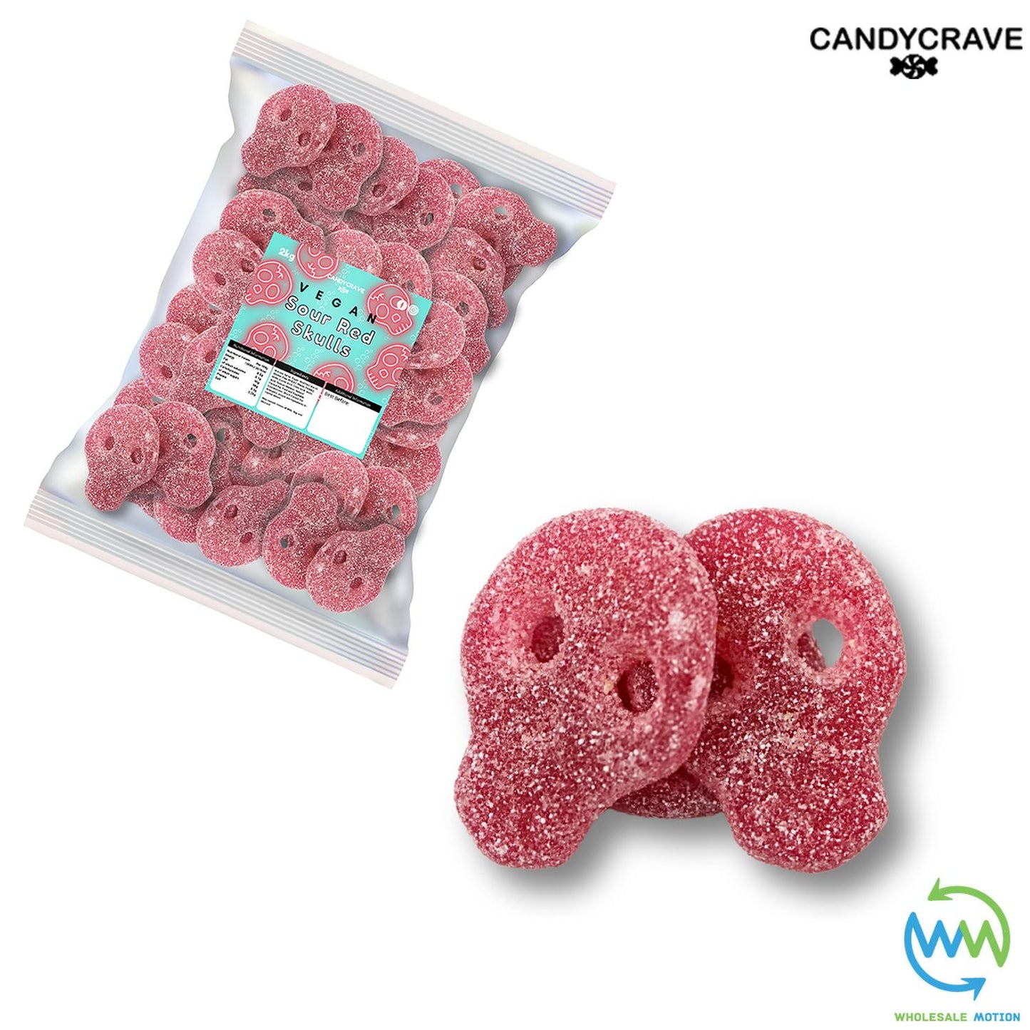 FIZZY RED SKULLS HALLOWEEN Sweets GUMMY Candy Jelly Jellies CANDYCRAVE Gummies PICK N MIX Snack Bonbon Sugar