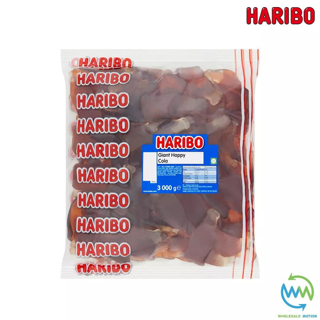 3KG BULK BAG - HARIBO GIANT COLA BOTTLES Sweets GUMMY Candy WEDDING Favours GIFT PICK N MIX UK Jellies JELLY Snack Candies Gummies Retro Happy Colas