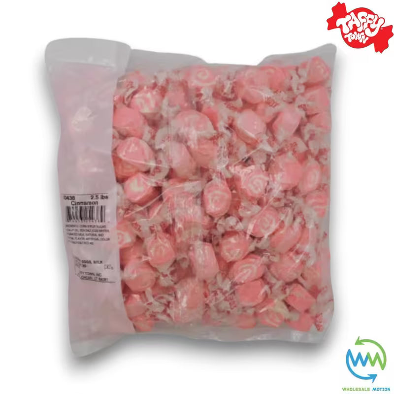 CINNAMON SALT WATER TAFFY Sweets SOFT CANDY Taffies SWEET Chewy Retro Party WRAPPED Fruity SWEET Candy Gummy Jelly Snack Fruit Taffies Toffees Gummies Jellies GIFT Snack TREAT Wedding Favour Party